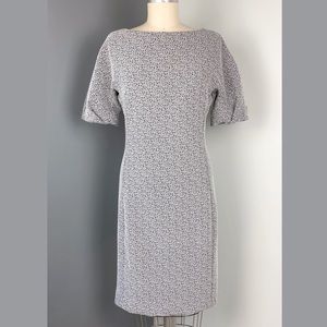 MM Lafleur Black and White Susanna Pebble Jacquard Dress